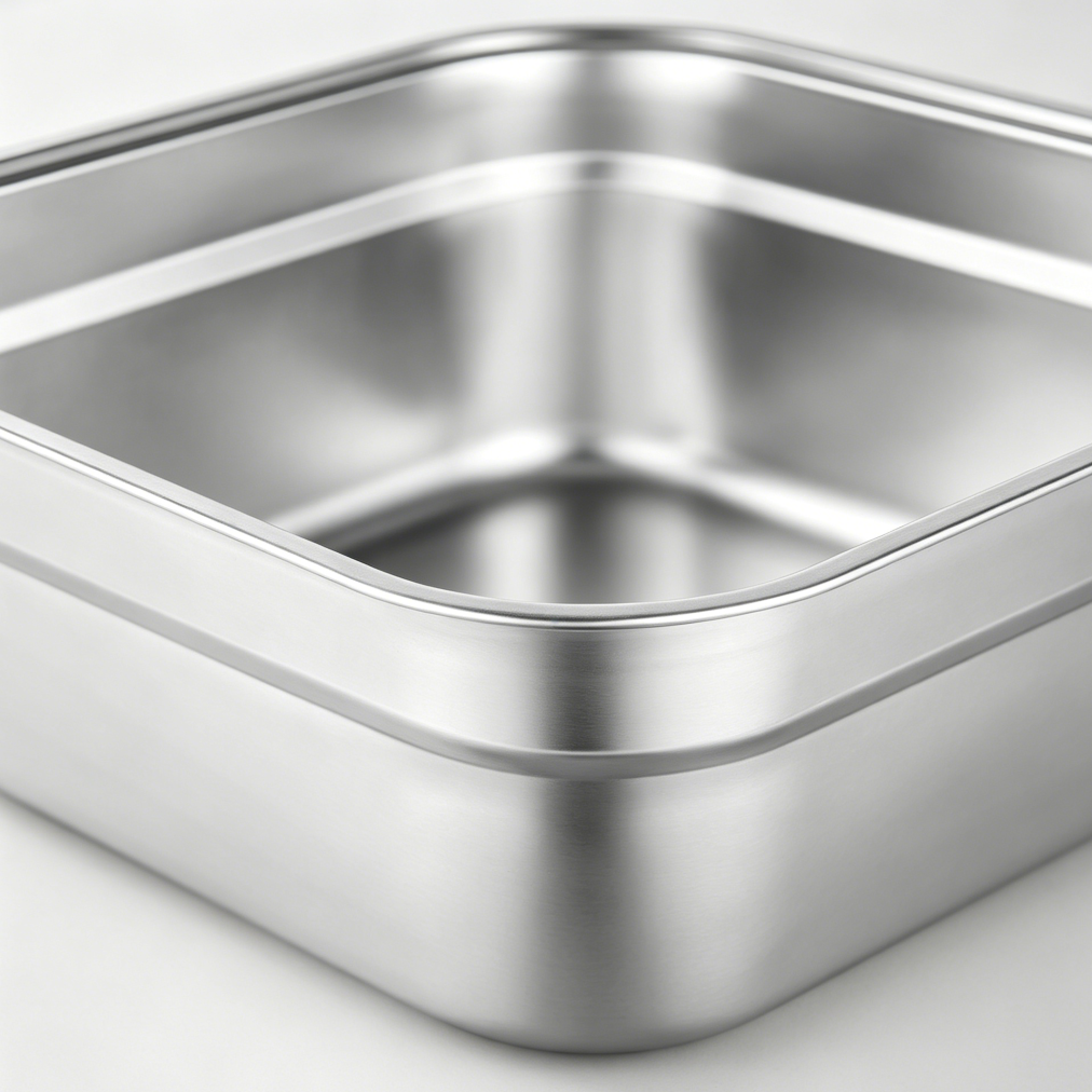 Stainless Steel Large Square Dish Tub - Image 2